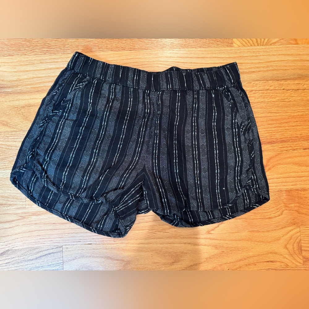 Madewell Linen-Cotton Pull-On Shorts in Jacquard Stripe
